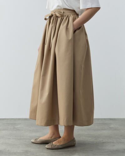 Paper Gabardin Glory Büzgülü Balon Etek Camel 