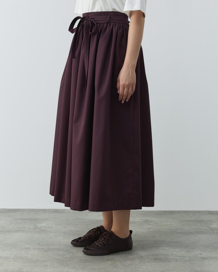 Paper Gabardin Glory Büzgülü Balon Etek Mürdüm - Aybikestil