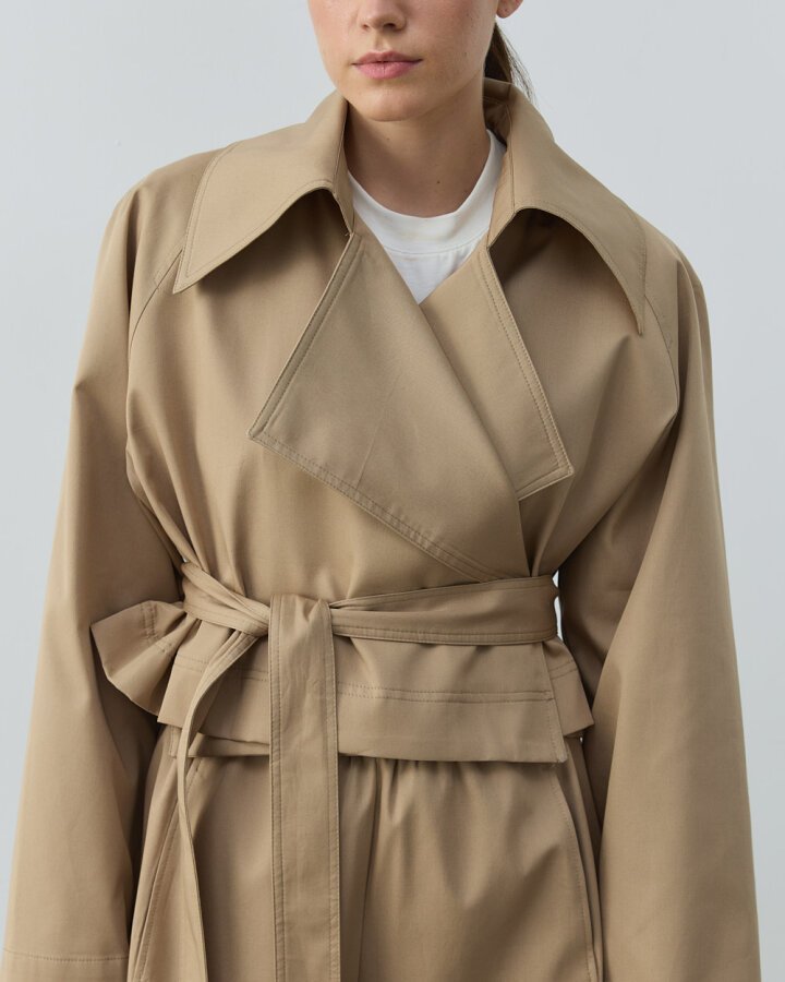 Paper Gabardin Mini Trençkot Camel - Aybikestil (1)