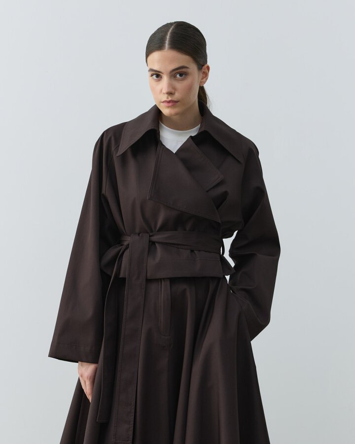 Paper Gabardin Mini Trençkot Kahve - Aybikestil