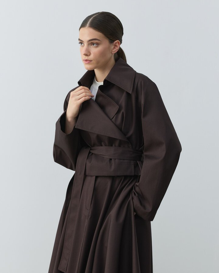 Paper Gabardin Mini Trençkot Kahve - Aybikestil (1)