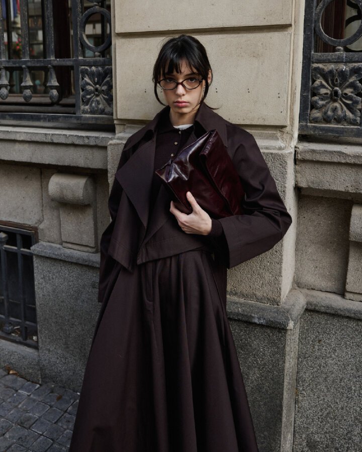 Paper Gabardin Mini Trençkot Kahve - Aybikestil