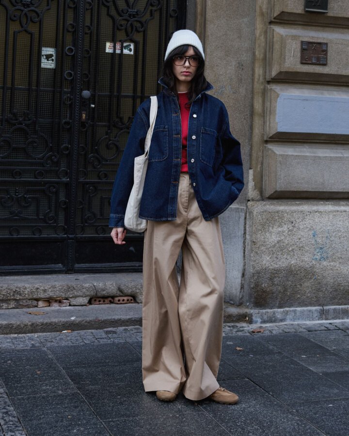 Paper Gabardin Safari Balon Fit Cepli Pantolon Camel - Aybikestil