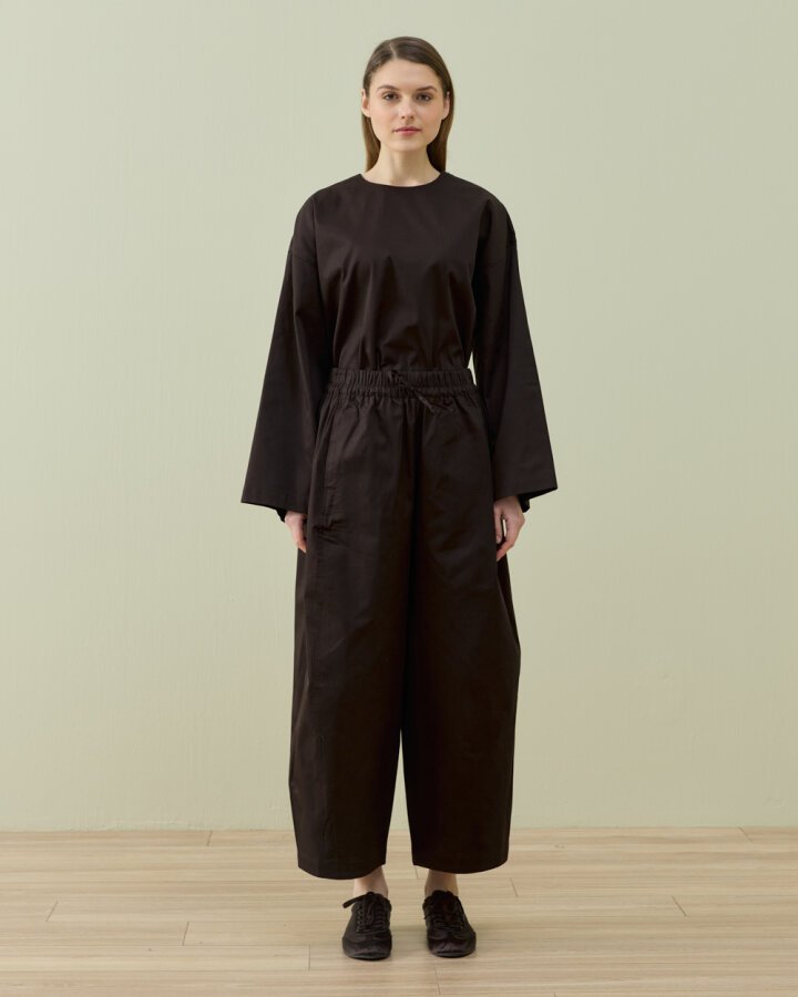 Paper Gabardin Yanı Ekli Ekstra Barrel Fit Bol Pantolon Acı Kahve - (1)