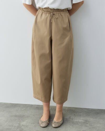 Paper Gabardin Yanı Ekli Ekstra Barrel Fit Pantolon Camel 