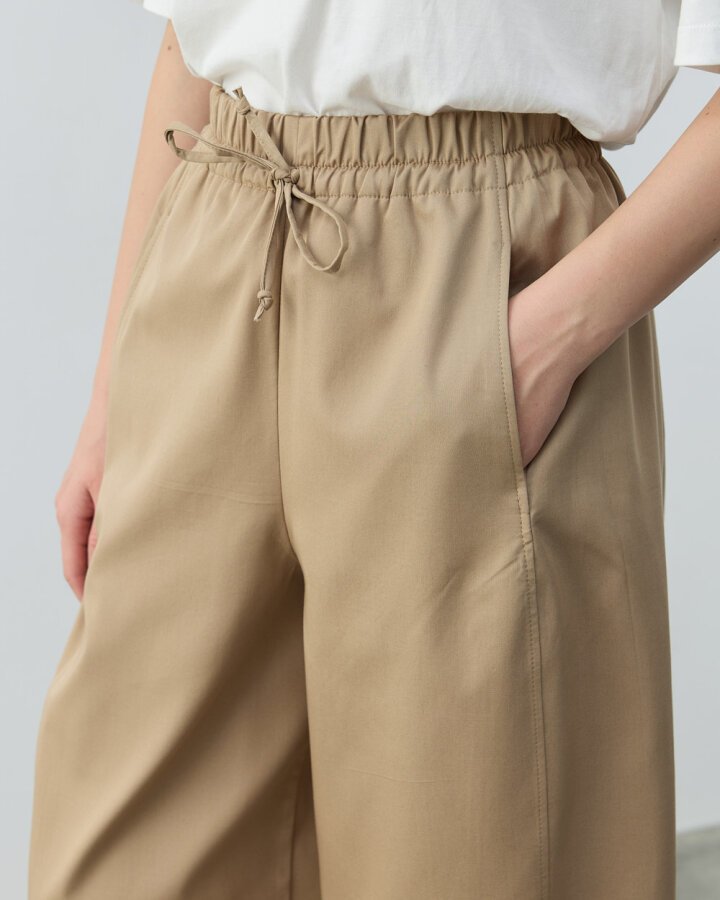 Paper Gabardin Yanı Ekli Ekstra Barrel Fit Pantolon Camel - Aybikestil (1)