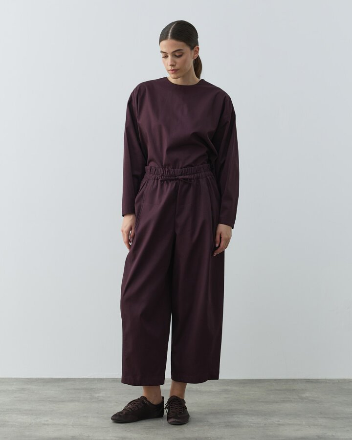 Paper Gabardin Yanı Ekli Ekstra Barrel Fit Pantolon Mürdüm - Aybikestil (1)