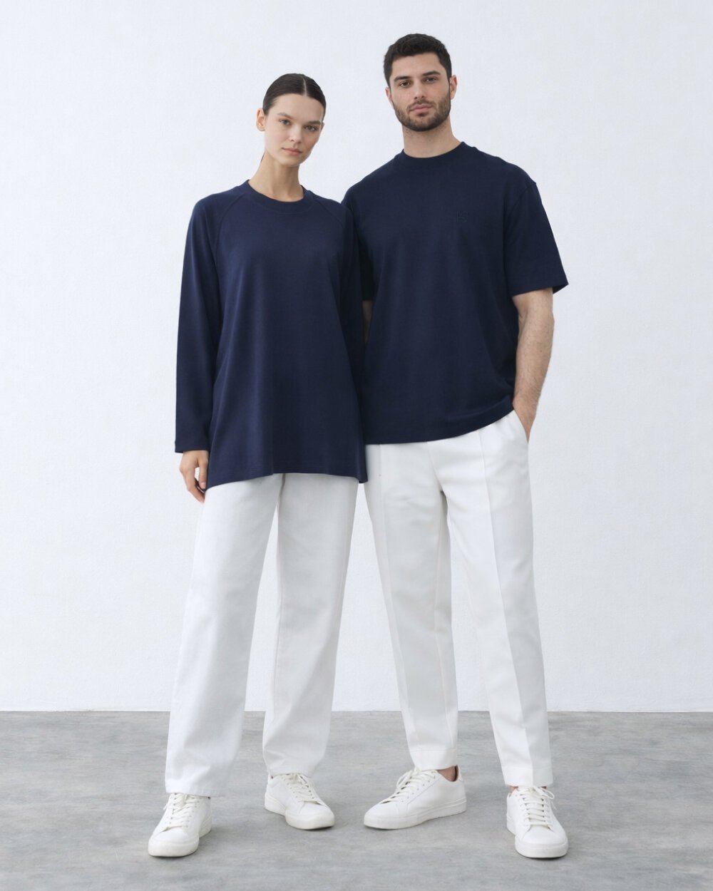 Penye İnterlok Çift Seti Lacivert - 