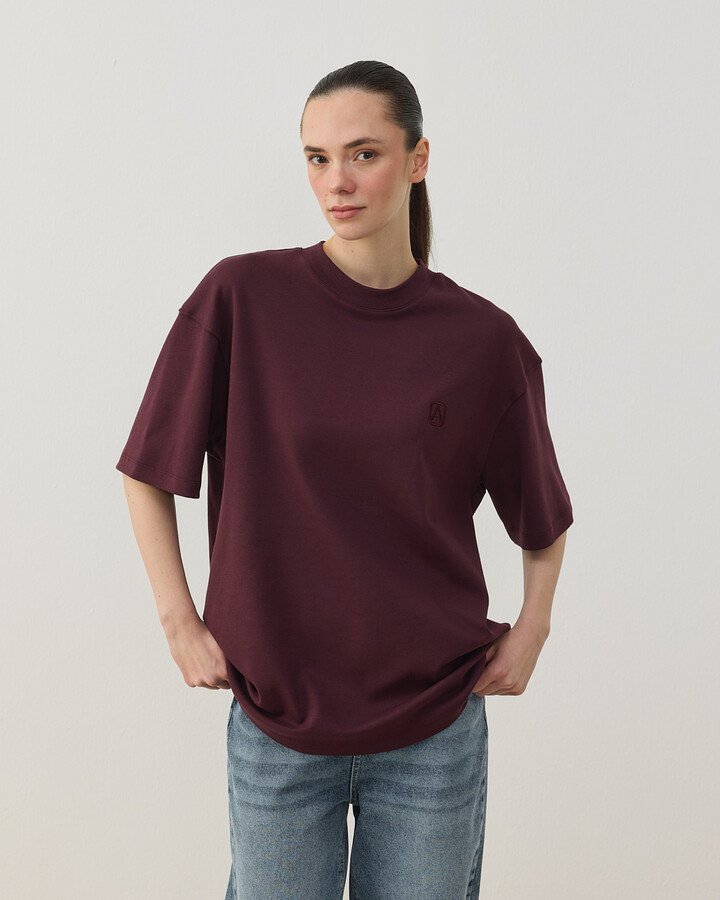Penye İnterlok Smart Tshirt Bordo