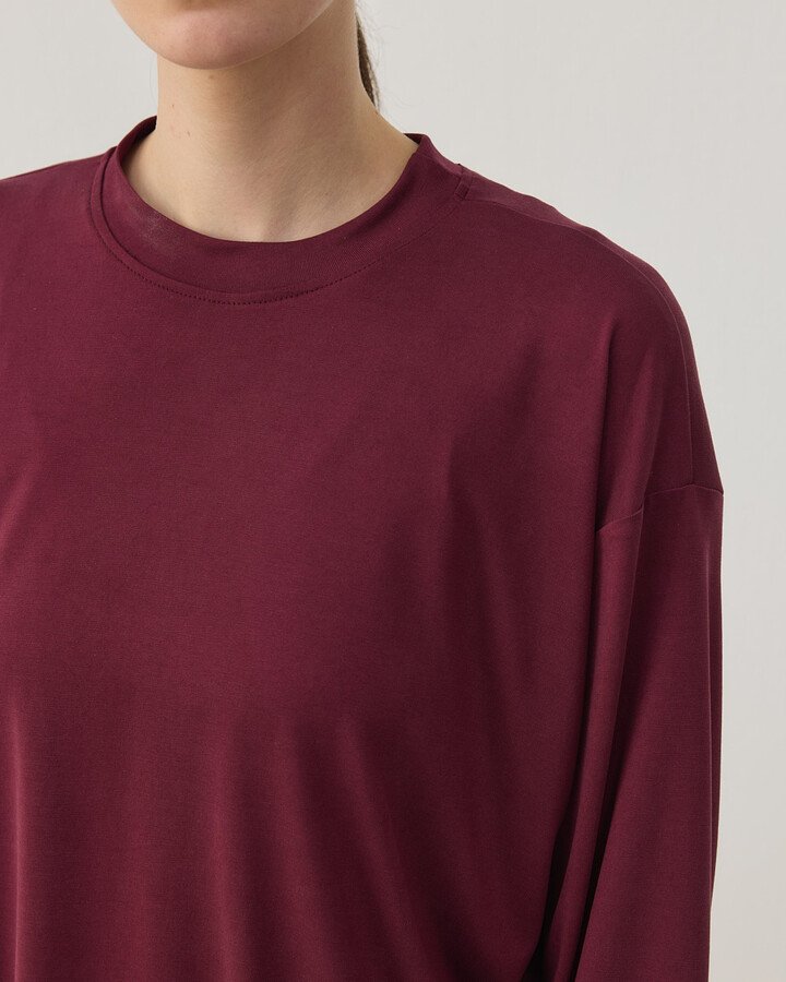 İnce Modal Jogger Pijama Takımı Bordo