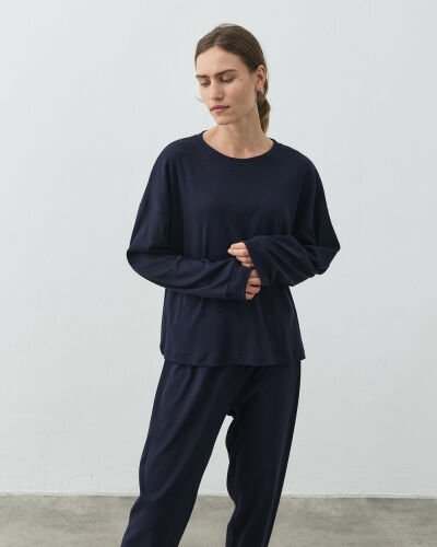 Penye Jogger Pijama Takımı Lacivert - Aybikestil (1)