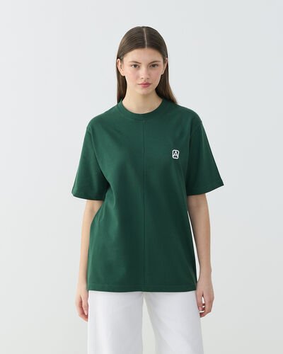 Pike Basic Detaylı Tshirt Yeşil 