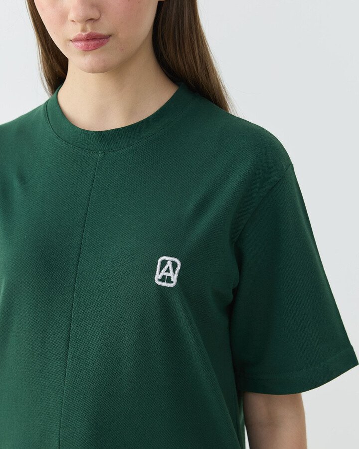 Pike Basic Detaylı Tshirt Yeşil