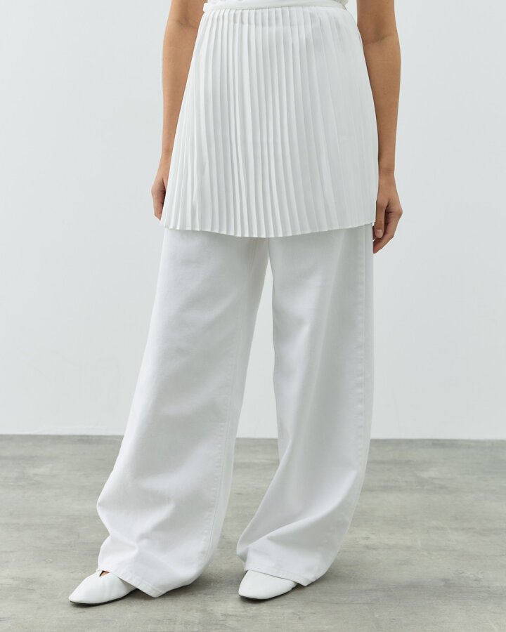 Pilise Fonksiyonel İçlik Etek Ekru - Aybikestil (1)