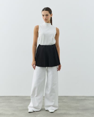 Pilise Fonksiyonel İçlik Etek Siyah - Aybikestil (1)