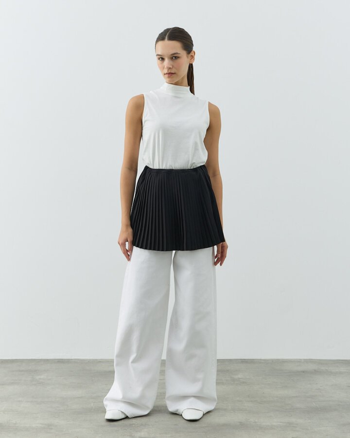 Pilise Fonksiyonel İçlik Etek Siyah - Aybikestil (1)