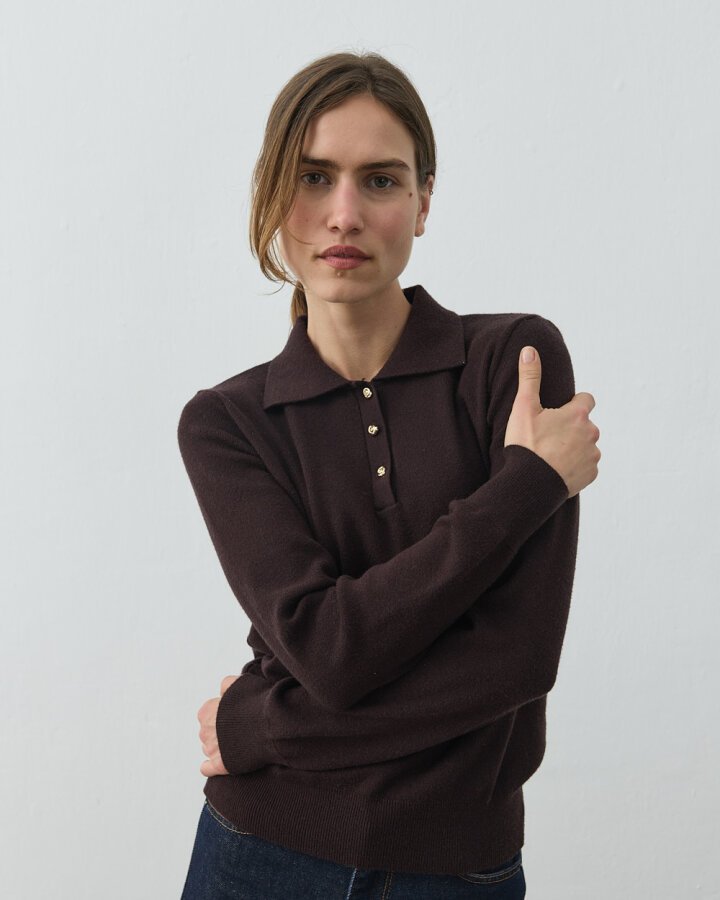 Polo Yaka Kazak Kahverengi - Aybikestil (1)