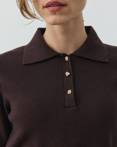 Polo Yaka Kazak Kahverengi - Aybikestil (1)