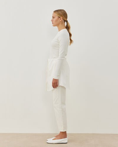 Poplin Fonksiyonel Gömlek İçlik Etek Ekru - Aybikestil (1)