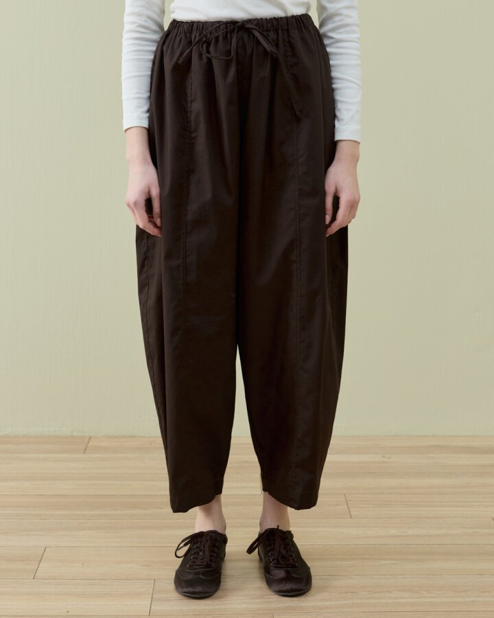 Poplin Loose Fit Önü Dikişli Pantolon Kahve - Aybikestil (1)