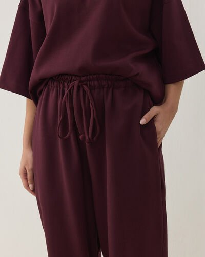 Premium Doubleface Baggy Fit Kesikli Pantolon Mürdüm - Aybikestil (1)