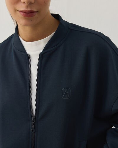 Premium Doubleface Crop Bomber Ceket Lacivert - Aybikestil (1)