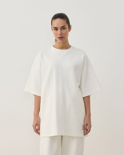Premium Doubleface Oversize Relax Tshirt Ekru 