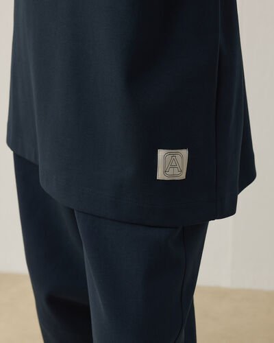 Premium Doubleface Oversize Relax Tshirt Lacivert - Aybikestil (1)