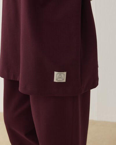 Premium Doubleface Oversize Relax Tshirt Mürdüm - Aybikestil (1)