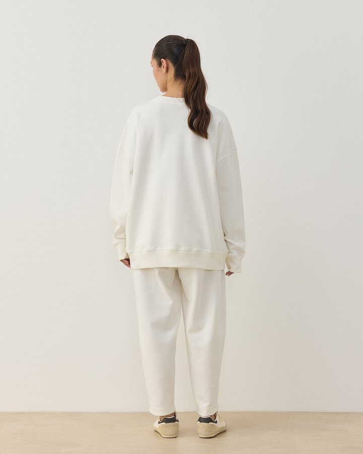 Premium Doubleface Oversize Sweat Ekru