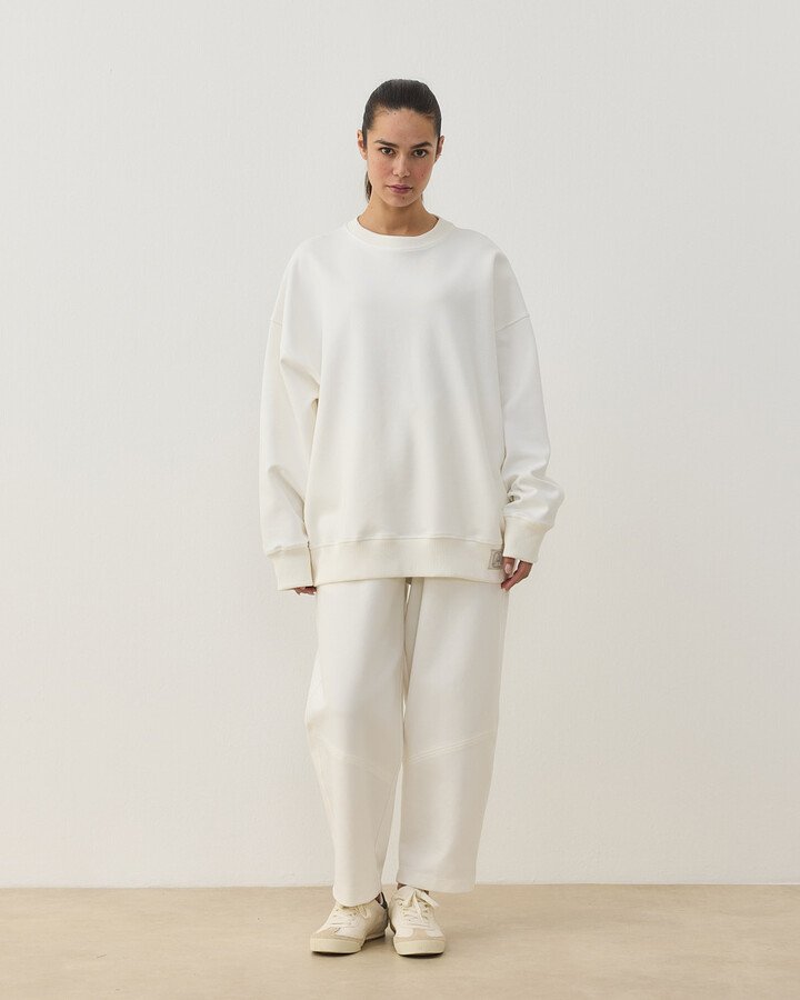 Premium Doubleface Oversize Sweat Ekru