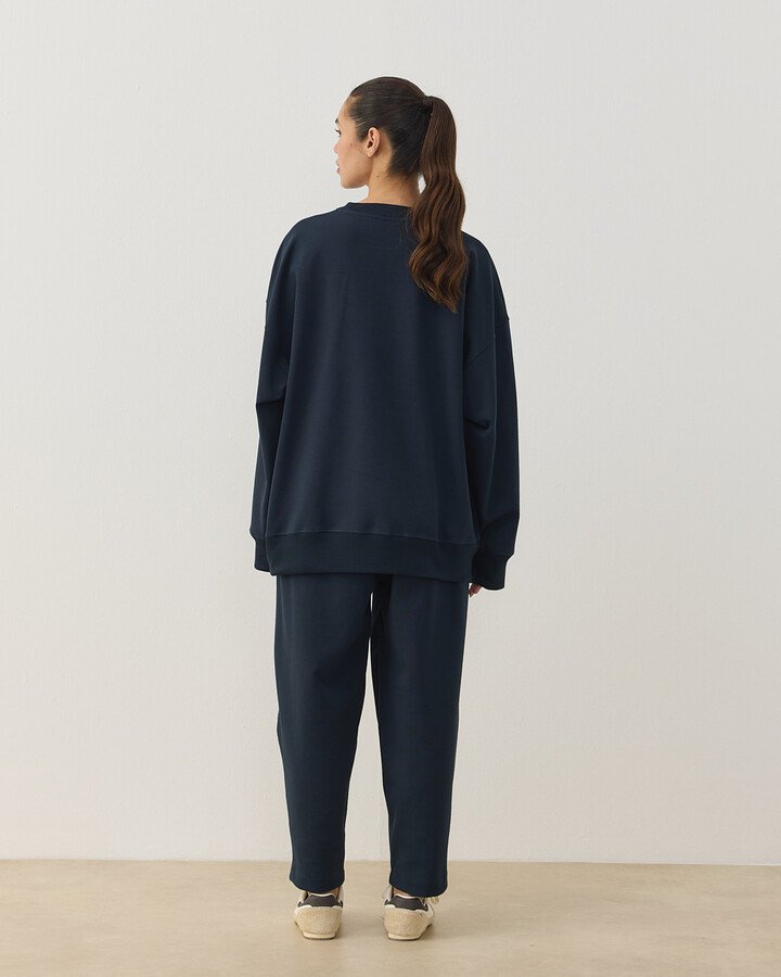 Premium Doubleface Oversize Sweat Lacivert