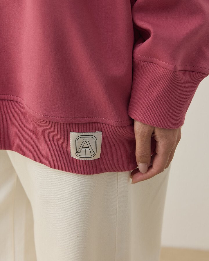 Premium Doubleface Oversize Sweat Pembe