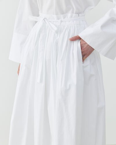 Premium Poplin Glory Büzgülü Balon Etek Ekru - Aybikestil (1)