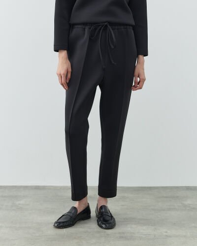 Puf Lastikli Cepli Havuç Kesim Pantolon Siyah 