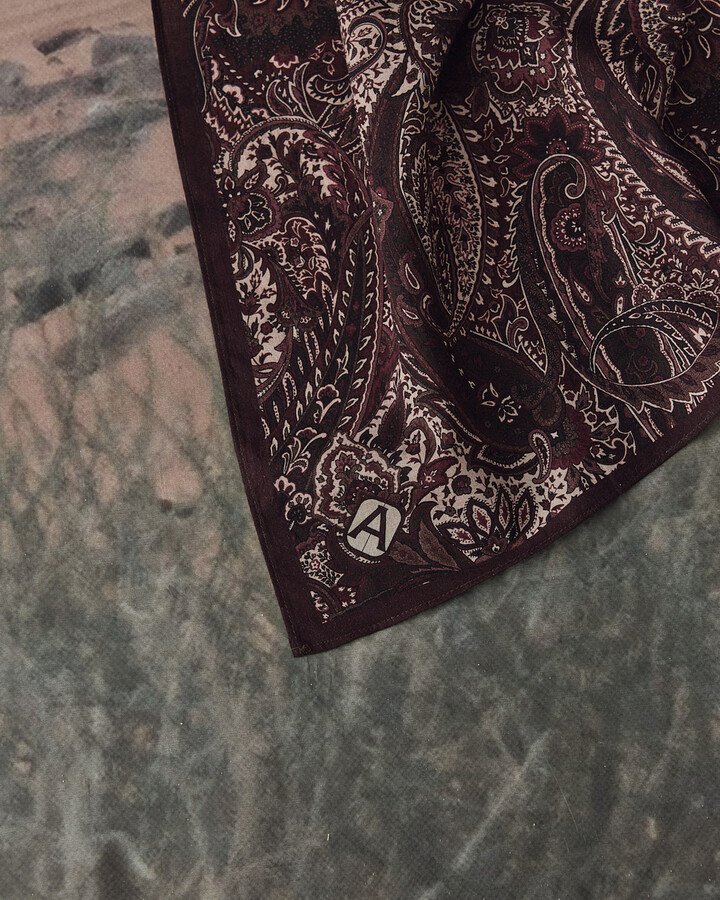 Viskon Şal Burgundy Ethnic