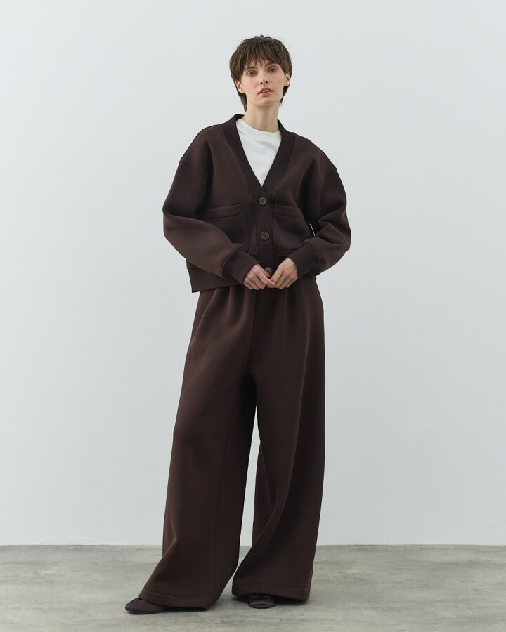 Şardonlu Üç İplik Cepli Hırka Acı Kahve - Aybikestil (1)