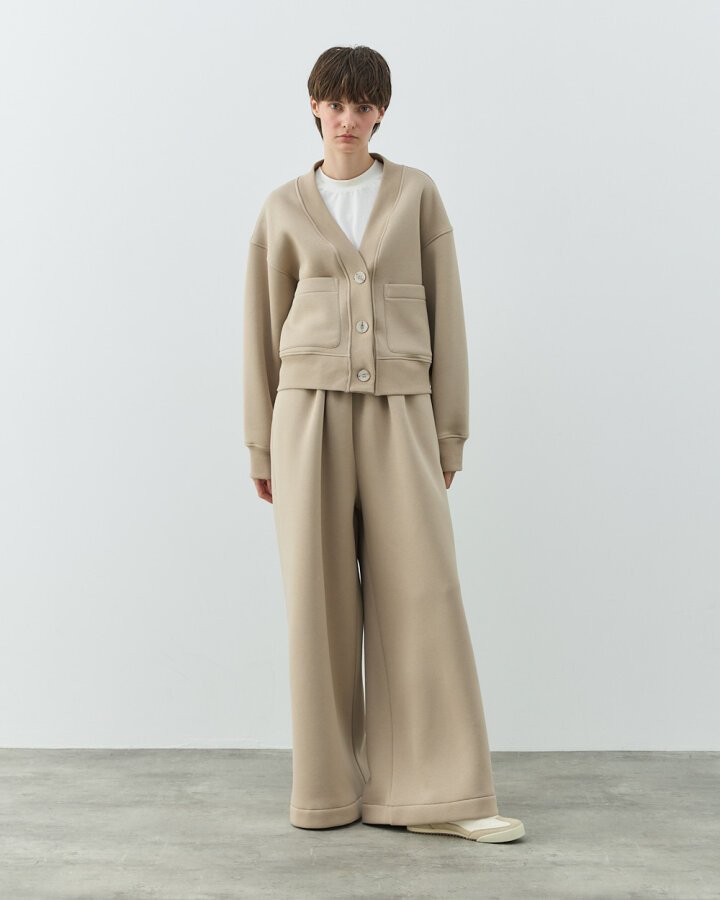 Şardonlu Üç İplik Cepli Hırka Taş - Aybikestil (1)