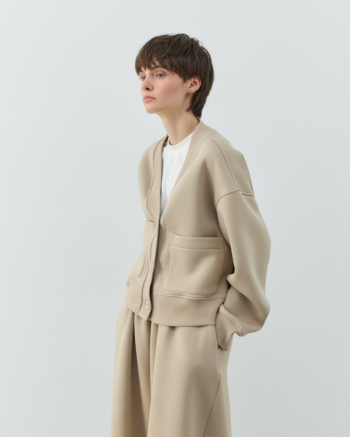 Şardonlu Üç İplik Cepli Hırka Taş - Aybikestil (1)