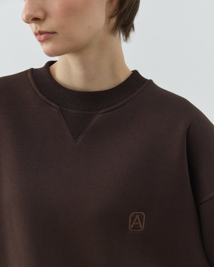 Şardonlu Üç İplik Must Have Sweat Acı Kahve - (1)