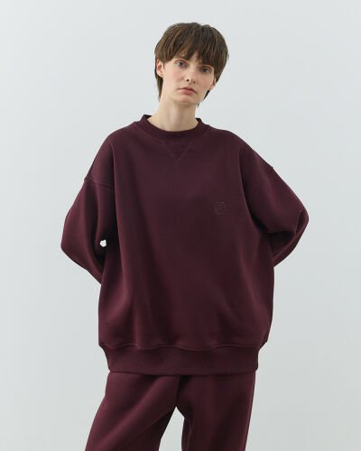 Şardonlu Üç İplik Must Have Sweat Bordo 
