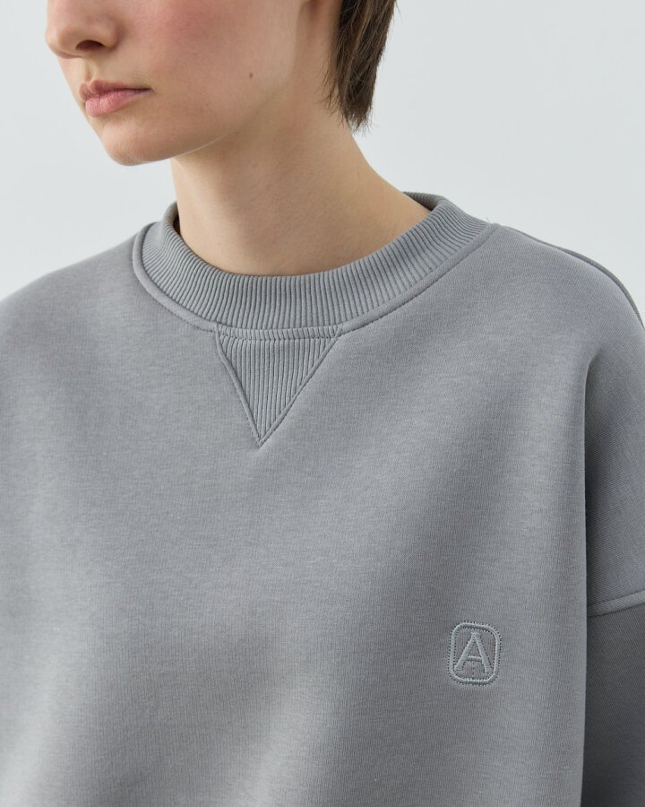 Şardonlu Üç İplik Must Have Sweat Gri - Aybikestil (1)