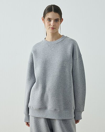 Şardonlu Üç İplik Must Have Sweat Gri Melanj 