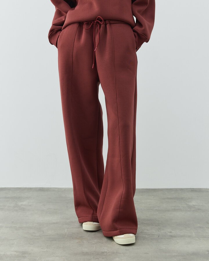 Şardonlu Üç İplik Must Have ve Straight Fit Takım Terra Cotta - Aybikestil (1)