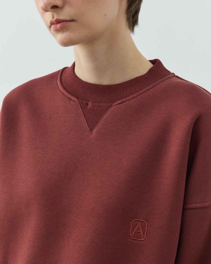 Şardonlu Üç İplik Must Have ve Straight Fit Takım Terra Cotta - Aybikestil (1)