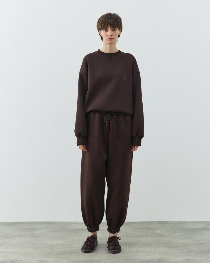 Şardonlu Üç İplik Paçası Lastikli Jogger Eşofman Altı Acı Kahve - (1)