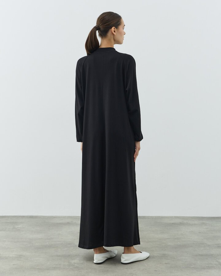 Uzun Kollu Elbise Astarı Siyah - Aybikestil (1)