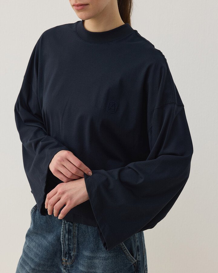 Süprem Crop Kimono Kısa Bluz Lacivert