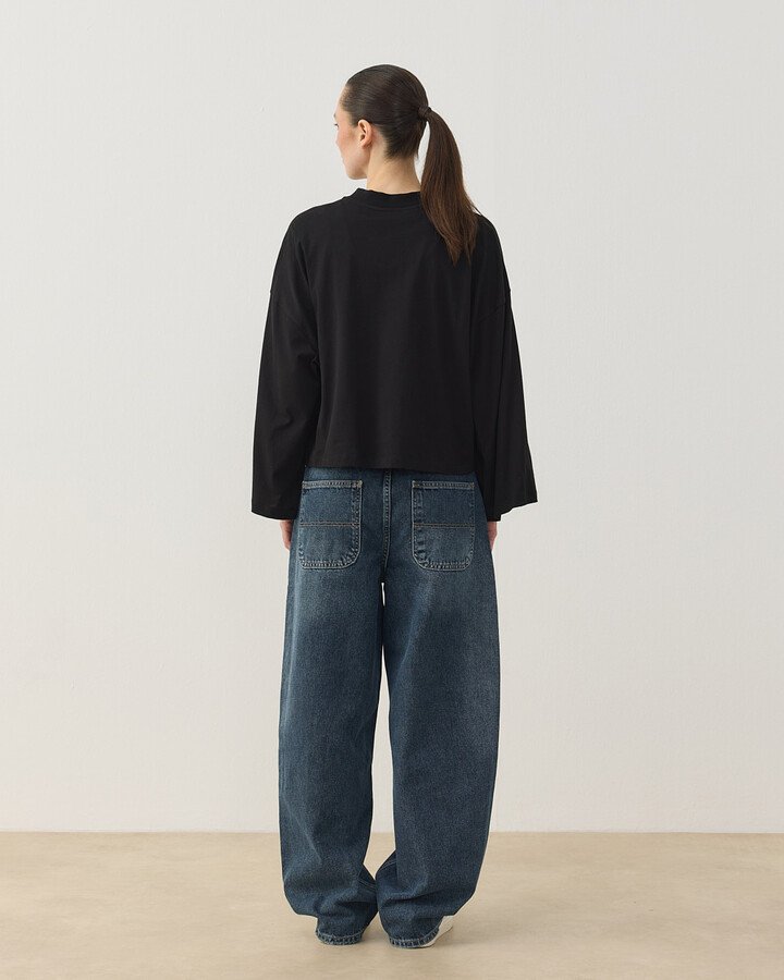 Süprem Crop Kimono Kısa Bluz Siyah