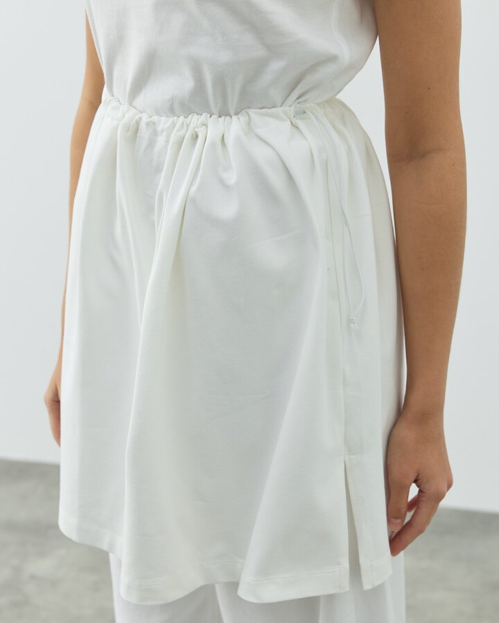 Süprem Fonksiyonel Yırtmaçlı İçlik Etek Ekru - Aybikestil (1)